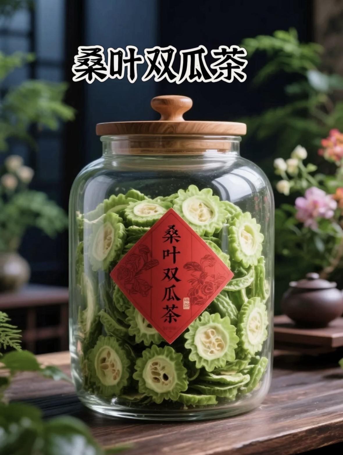 李时珍正品桑叶双瓜茶。《桑叶双瓜茶;自然的健康馈赠》桑叶双瓜茶,乃大自然的养生妙品。它以桑叶、冬瓜干、苦瓜干精心配比而成。热水入壶,茶香四溢。轻嗅,芬芳交织。浅尝,桑叶淡雅、冬瓜清甜、苦瓜清苦交融,滋味独特。这不仅是茶,更是健康享受。 于品味间,领路养生之趣,感受自然馈赠,让身心在茶香中舒缓。#喝养生茶#桑叶双瓜茶#桑叶茶好处多多#苦瓜桑叶冬瓜茶#冬瓜桑叶苦瓜茶