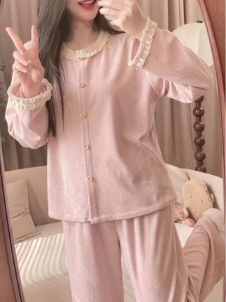 穿着舒服的睡衣睡个安稳觉吧~ #睡衣家居服 #睡衣 #秋冬睡衣 #家居服 #睡衣控
