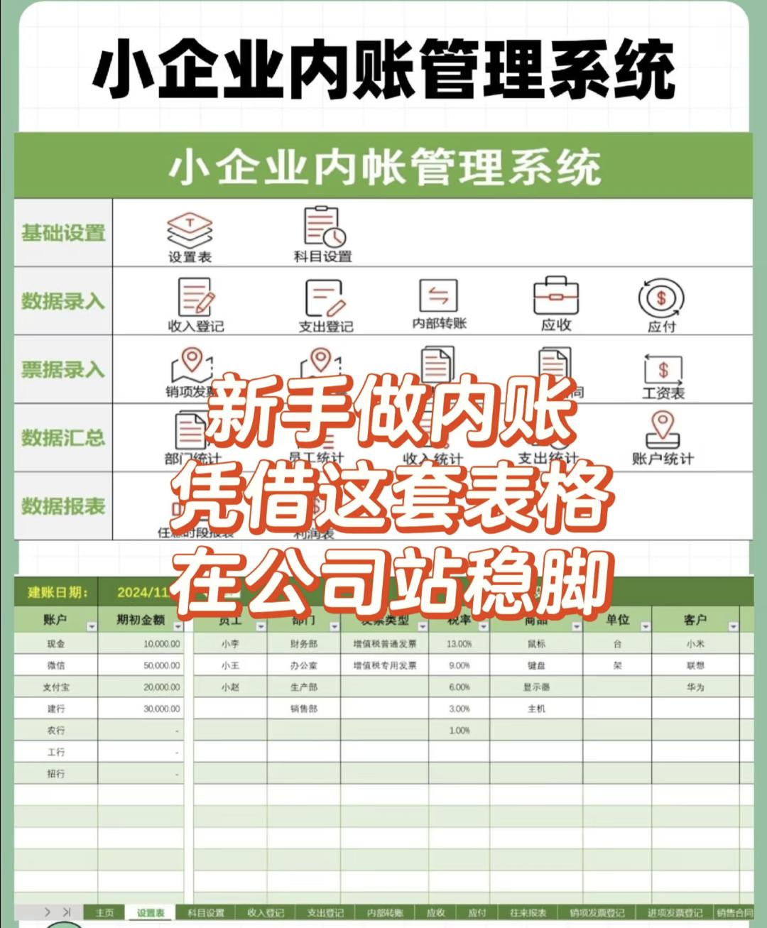 新手不会做内账?一套表轻松拿下。小企业内帐本质就是收支流水帐,有了这套表助力,新手也能轻松上手。 有了这套表,你只需录入对应收入支出,表格内置的自动公式就会帮你自动汇总各项收入与费用。报表简单清晰,老板一看就懂,再也不用怕被问得说不出话! 应收应付欠款也能通过这套表轻松登记汇总,客户欠款、供应商欠款,每一笔都清晰明了。亲兄弟明算账,这些可都是实实在在的钱! 此外,合同发票台账也能在这套表中轻松登记,合同与发票的对应明细一目了然,方便备忘备查,再也不怕遗漏任何重要信息。 #内账 #内账管理系统 #小企业内账 #内账表格 #内账会计