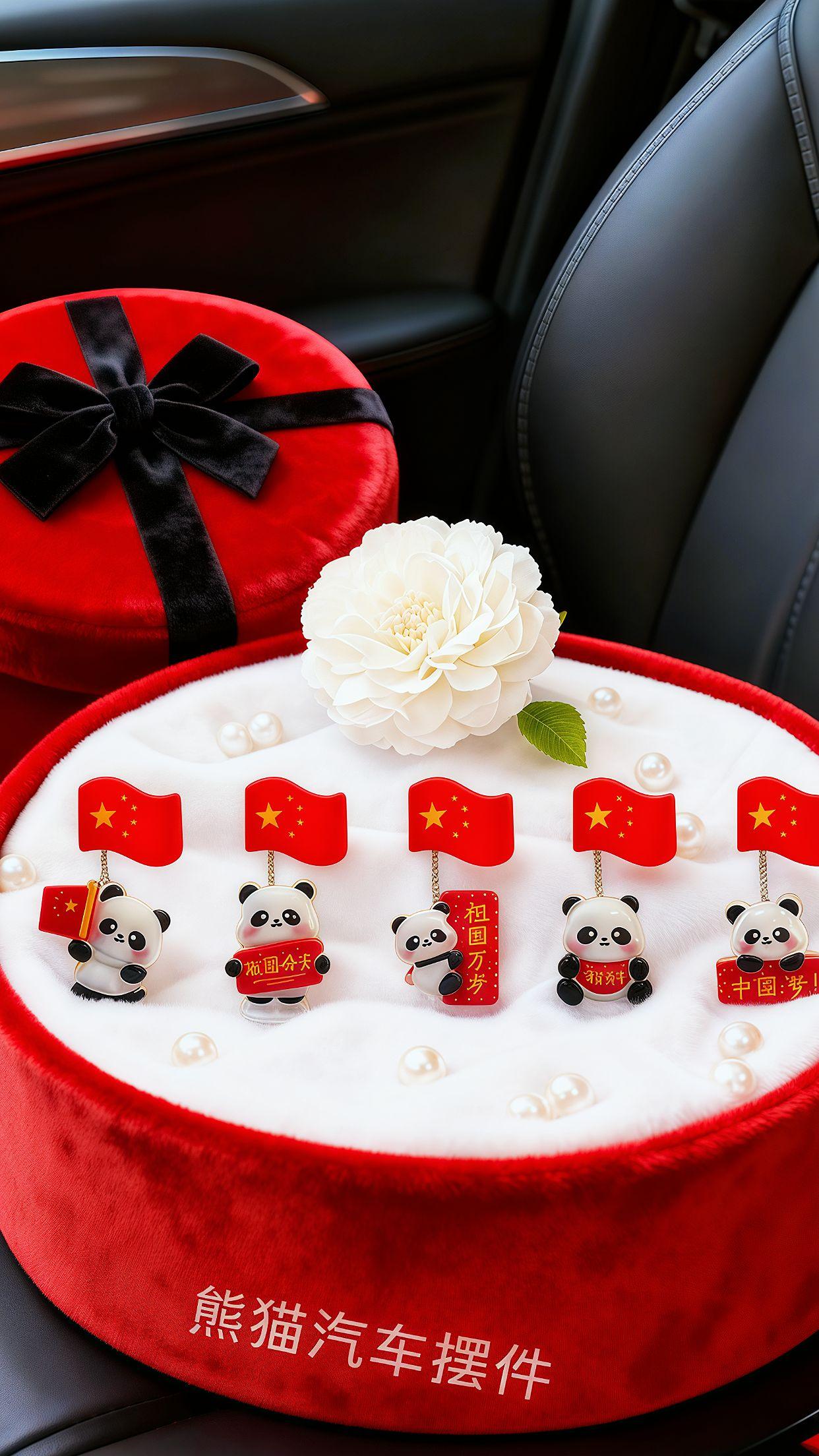 #手工diy #汽车摆件 #车饰 #熊猫摆件 #国庆 @抖加🔥上热门🔥dou+🔥热点宝