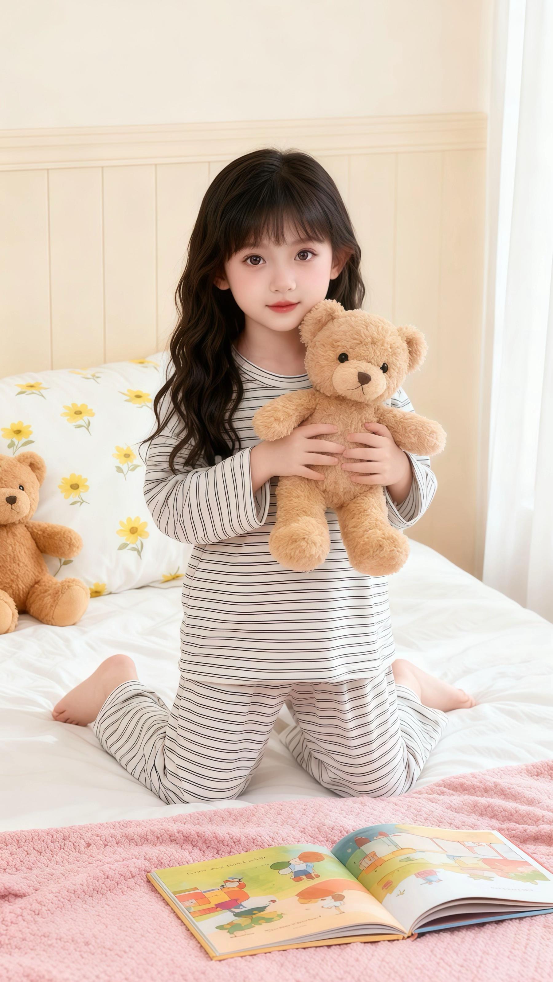 儿童睡衣闭眼入!这套条纹家居服舒服到不想脱~ 经典黑白条纹永不过时,宽松版型活动无束缚,面料软软糯糯像云朵一样☁️ 居家、睡觉穿都合适,宝宝穿上自在又帅气,妈妈们快给娃安排上~#儿童家居服 #睡衣家居服 #儿童睡衣 #高品质童装 #儿童睡衣家居服