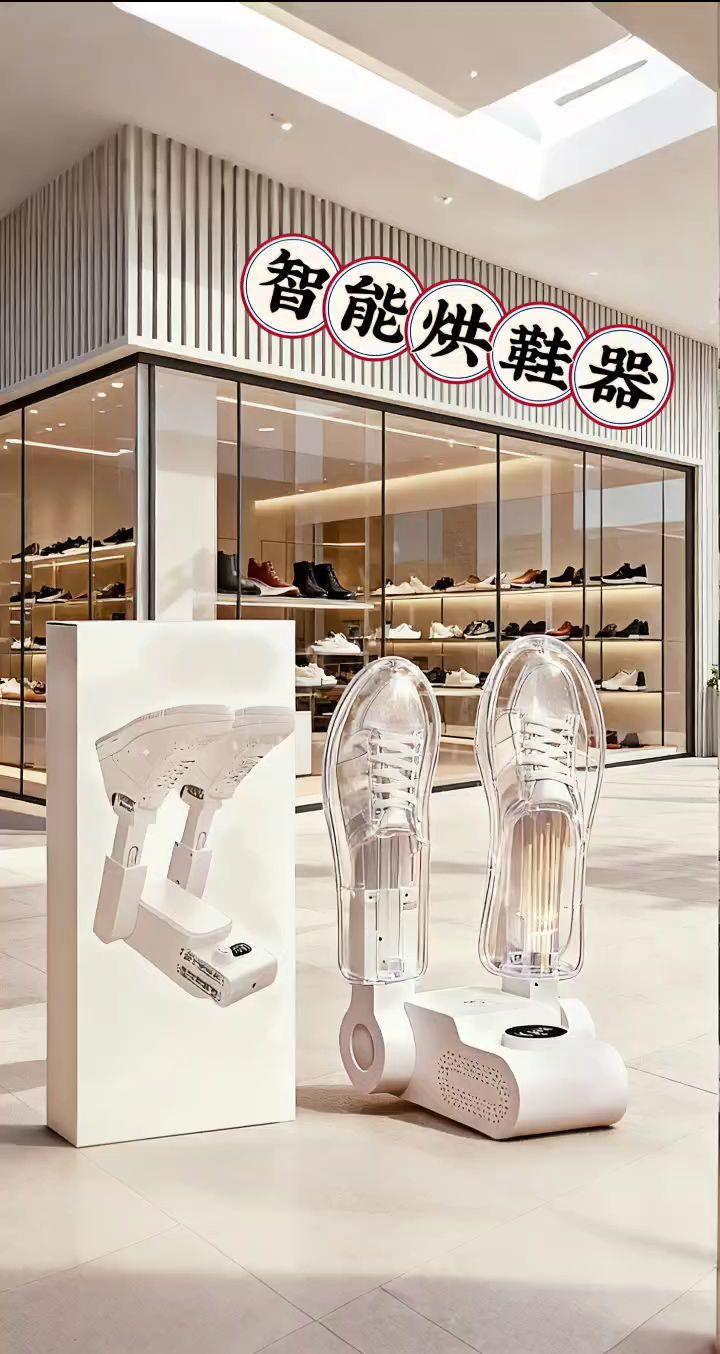 #AI扩图 还在为潮湿臭鞋烦恼?智能烘鞋器一键解决!梅雨、运动出汗再也不怕,快速烘干+杀菌除味,让每一次穿鞋都像新鞋上脚,干爽清新一整天~#好物推荐🔥 #学生党必备 #好东西一起分享