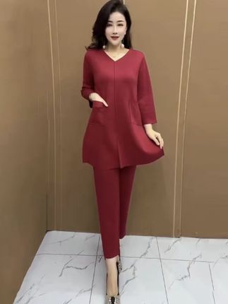 加肥加大码200斤女装上衣两件套休闲宽松遮肚显瘦小脚裤子套装女#宽松套装#遮肚显瘦穿搭#大码女装#宽松大码女装#休闲套装