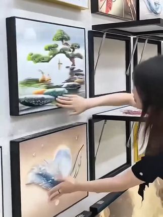 2025新款电表箱装饰画免打孔现代简约遮挡客厅开关电表盒配电箱画#装饰画#装饰 #电表箱