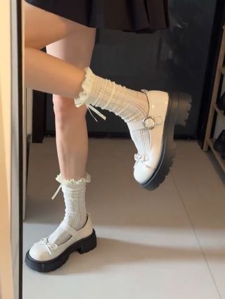 #小皮鞋女英伦风 #单鞋好看又百搭 #厚底松糕鞋 #玛丽珍单鞋女