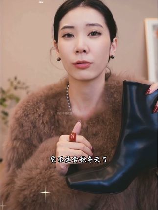 CHENSMCHEN 小众极简方头宽筒气质靴子6888#时尚穿搭 #精致女人穿搭 #靴子