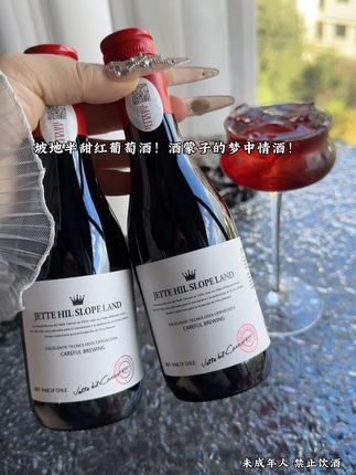 坡地风土酿出的温柔!187ml小瓶装太适配夜晚,13度微醺不挑人,半甜红口感细腻无涩,睡前抿一杯,暖意裹着松弛感漫上来~#红酒 #葡萄酒 #强烈推荐 #酒蒙子的日常 #超便宜超划算