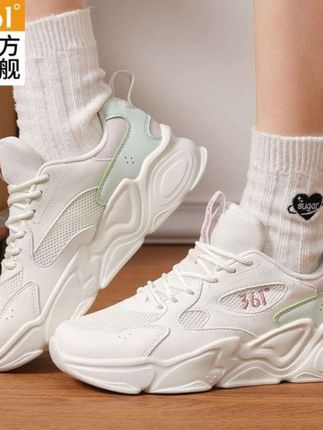 361度跑步鞋女鞋2025秋季新款网面透气女士鞋子休闲百搭运动鞋女#上热门 @DOU+小助手