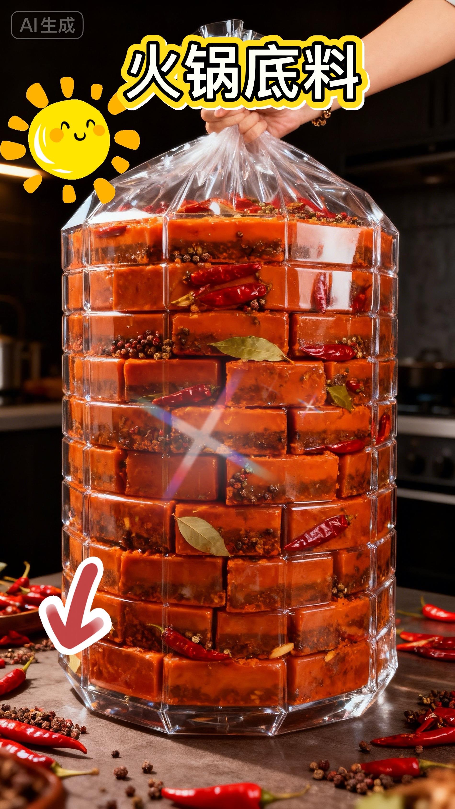 火锅底料。#图文伙伴计划 一口魂穿山城!这重庆牛油火锅底料我能无限回购!  想吃正宗重庆味?认准它就对了!醇厚牛油搭配秘制香料,辣得够劲还不燥,跟重庆人的性格一样实在。辣椒、花椒全是正宗产地货,熬煮时不偷工,咕嘟冒泡的红油香能飘满整个屋。  下毛肚、鸭肠涮几秒,辣得过瘾还不烧心;煮面条、炖菜扔一块,不用额外加调料,香味直接拉满。不管是涮菜、煮面,还是做麻辣香锅都绝了,精心炒制的老味道,一口就爱上。  聚餐解馋超合适,爱吃辣的宝子趁价格好赶紧多囤几包,在家也能涮出地道重庆江湖味~  #强烈推荐 #火锅底料 #重庆牛油火锅底料 #美食分享@抖加🔥上热门🔥dou+🔥热点宝 @抖音🔥上热门 @抖音上热门