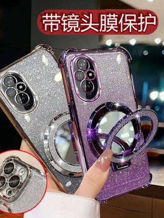 镜头全包荣耀200手机壳,ELI-AN00四角防摔HONOR200pro软壳带镜支架