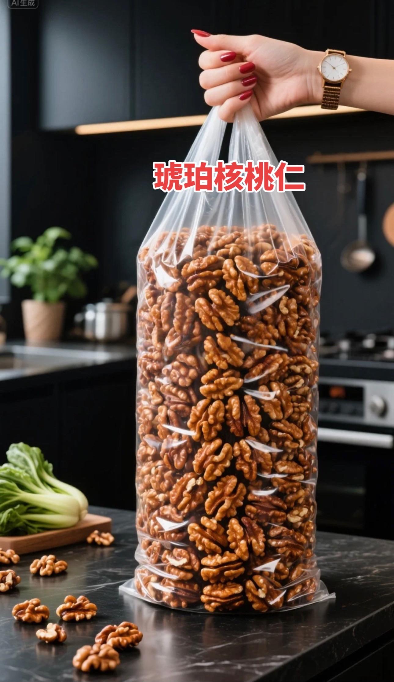 被问爆的琥珀核桃仁!每颗都是完整大核桃,裹满透亮糖衣,咬下去咔嚓脆,甜香混着坚果香超上头! 无碎渣不粘牙,追剧抓一把超解馋,泡水、拌酸奶也绝。配料干净,好吃又顶饱,闭眼囤!#琥珀核桃仁#核桃仁#我要上热门🔥 #农特产品 #特色农产品