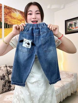 男童春秋国潮牛仔裤!立体狗设计超洋气 新款好穿 宝妈看过来!2025男童春秋新款牛仔裤,国潮立体狗超吸睛,老爹裤版型洋气显活力,春秋穿刚好,舒适耐穿,给娃选超合适~#高品质童装 #男童穿搭 #潮童穿搭 #萌娃穿搭 #面料柔软舒适