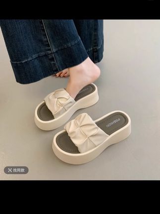外出厚底拖鞋女款夏外穿2025新款爆款女士防滑增高一字沙滩凉拖鞋#凉拖鞋 #沙滩鞋 #厚底拖鞋 #夏季凉鞋 #女鞋