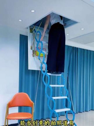 阁楼隐藏式折叠伸缩楼梯#强烈推荐 #源头实力厂家 #抖音推广 #阁楼隐藏楼梯