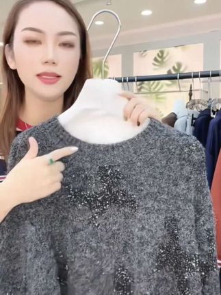 复古减龄重工亮片绵羊毛毛衣秋冬高端气质显瘦舒适百搭上衣女A978#好物推荐🔥 #热卖中的爆款 @DOU+上热门