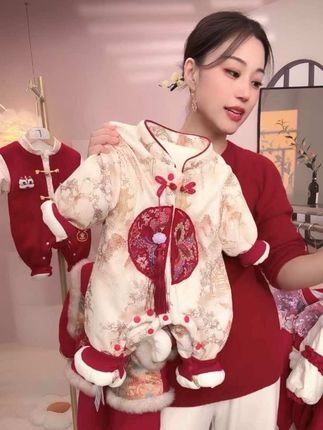 加厚夹棉冬款新中式宝宝轻奢穿搭 #国风童装 #新款 #冬季穿搭 #婴儿衣服搭配