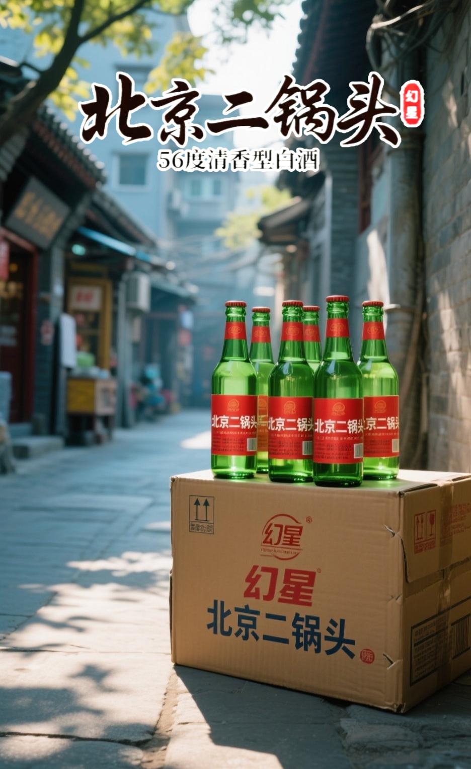幻星北京二锅头。北京二锅头,一箱12瓶,纯粮固态法酿造白酒# #纯粮好酒 #纯粮酿造好喝不上头 #白酒 #二锅头 #北京二锅头