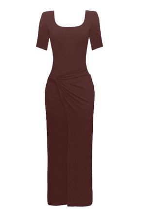 优雅复古休闲端庄遮肉显瘦扭结设计师短袖款连衣裙#时尚穿搭时尚穿搭时尚 #春夏遮肉穿搭技巧 #夏天该有的样子 #每天分享更新 #拍照姿势