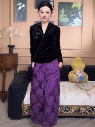 秋冬款 花苞裤 人丝100%松紧腰 遮肉显瘦九分裤#高级感穿搭 #女装 #气质穿搭 #显瘦穿搭 #高级感