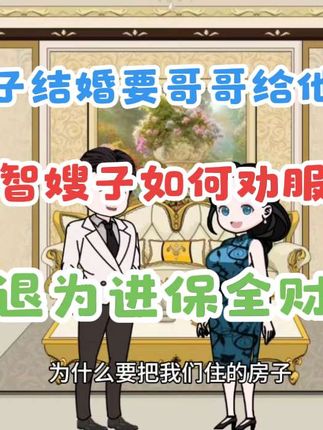 #小叔子要结婚竟让大哥给他买房看聪明的嫂子如何劝服老公以退为进保全财产#家庭情感#原创动画#小叔子结婚