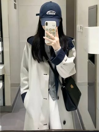 2025新款时尚风衣外套宽松韩版休闲百搭英伦风长款外穿风衣外套女@DOU+小助手