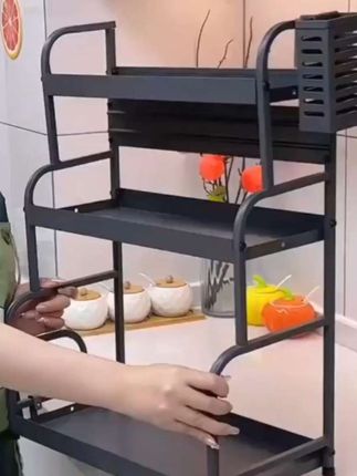 厨房瓶瓶罐罐调料太多,试试这 个调料置物架,各种调料瓶罐轻 松收纳,实用又美观,#厨房置物架 #居家好物#厨房好物#壁挂调料架