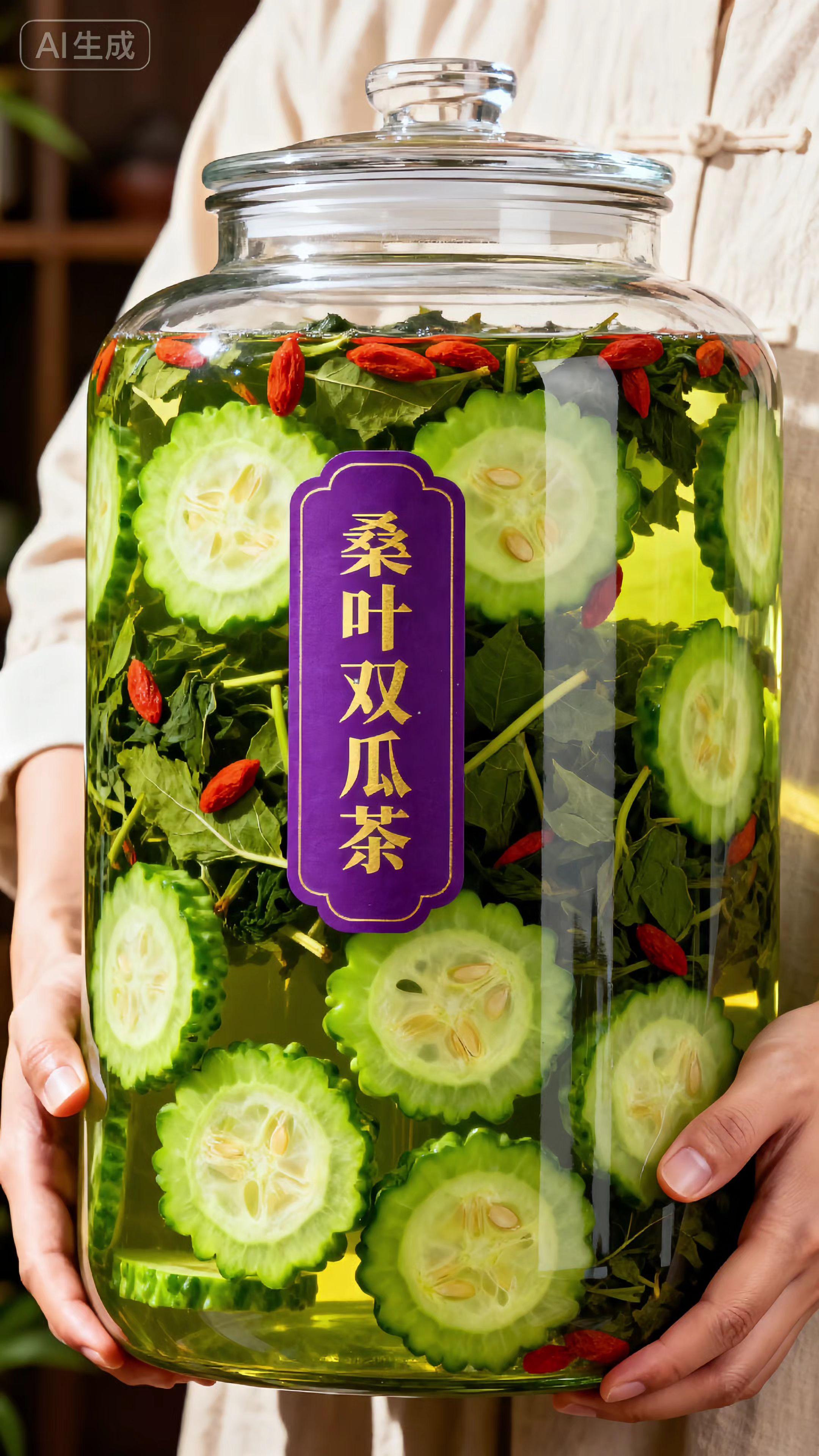 1. 桑叶双瓜茶,以桑叶、冬瓜干、苦瓜干精妙配伍,是自然养生好物。热水冲沏香满溢,甘苦相融味独特,品饮间享健康、舒身心!#桑叶双瓜茶#草本植物#养生茶 #桑叶双瓜茶的好处