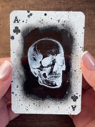 骷髅卡牌♠️ #手工diy #极度舒适 #创意 #原创手工 #暗黑系
