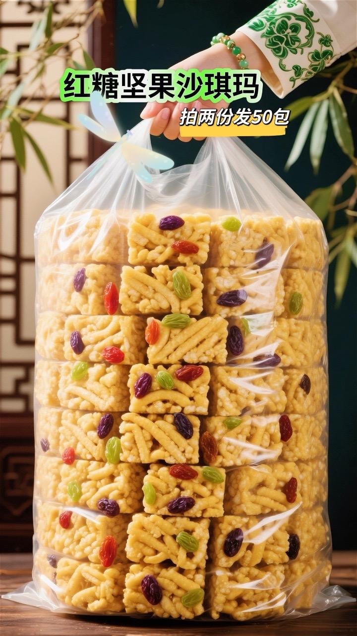 谁懂啊!这款葡萄干沙琪玛把嘴馋拿捏了 鲜鸡蛋和面,入口是云朵般的酥软!每一口都能咬到饱满的葡萄干,嚼开就是自然清甜,口感层次直接拉满~ 独立小包装超方便,早餐配牛奶、追剧当零嘴都合适,好吃到想直接囤一箱!还没尝过的赶紧冲! #沙琪玛#葡萄干沙琪玛#零食推荐#好吃到囤货
