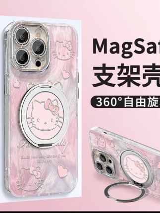 简约百搭金属KT猫适用苹果15vivo华为oppo小米iPhone精孔羽纱纹支点手机壳#手机壳小众高级 #手机壳 #网红手机壳 #创意手机壳 #防摔手机壳