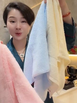 洁丽雅纯棉大毛巾,百分百新疆长绒棉,柔软亲肤#毛巾#洁丽雅毛巾 #纯棉毛巾