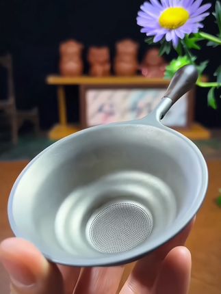 #纯钛茶漏#茶漏茶滤 #漏斗过滤网 #茶具