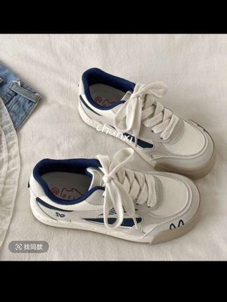 厚底网红百搭德训板鞋女款2025夏秋新款复古小白鞋学生休闲运动鞋#百搭女鞋 #小白鞋 #德训板鞋 #学生休闲鞋 #厚底小白鞋