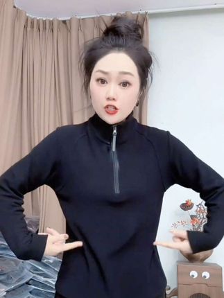 2025新款德绒自发热锁温半拉链秋冬修身百搭立领显瘦纯色打底上衣#万能的抖音 #百搭立领 #面料柔软舒适 #打底上衣 #德绒