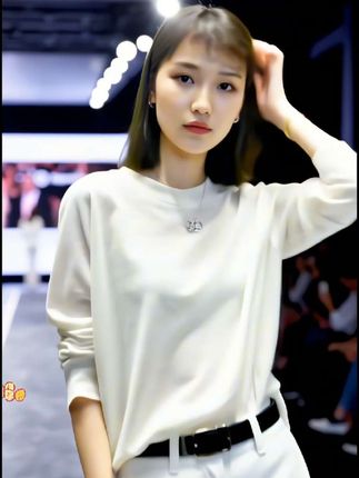 白色雪花棉长袖t恤女2025春秋新款宽松显瘦休闲时髦打底衫上衣#优雅气质 #时装搭配 #女装穿搭 #女性穿搭 #上衣