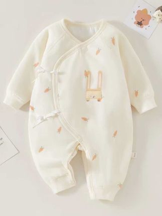 【40g】新生儿夹棉蝴蝶衣秋冬初生婴儿宝宝衣服和尚服薄棉哈衣#宝宝衣服#婴儿衣服#新生儿衣服 #创作者中心 #创作灵感