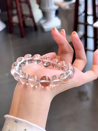 天然白水晶手串(多样性发其一)#白水晶手串#水晶手串搭配 #时尚饰品 #手串搭配#送礼佳品