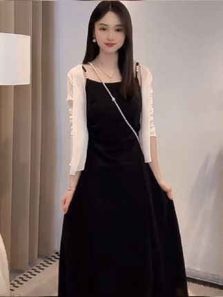【四色】【两件套】法式绿色连衣裙夏2025新气质夏季开衫女#谁穿谁好看 #爆款热卖中 #今日新款推荐