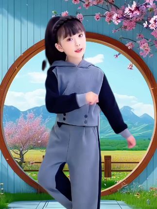 #休闲舒适 女童秋季必备!女童连帽套装,休闲风混搭时尚感,版型超赞,穿脱方便,一套搞定每天穿搭~#舒适休闲 #高品质童装