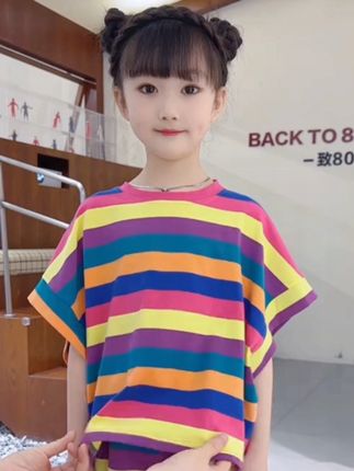#夏季穿搭 #儿童套装短袖 #生女儿就要这样穿 #多巴胺女孩穿搭