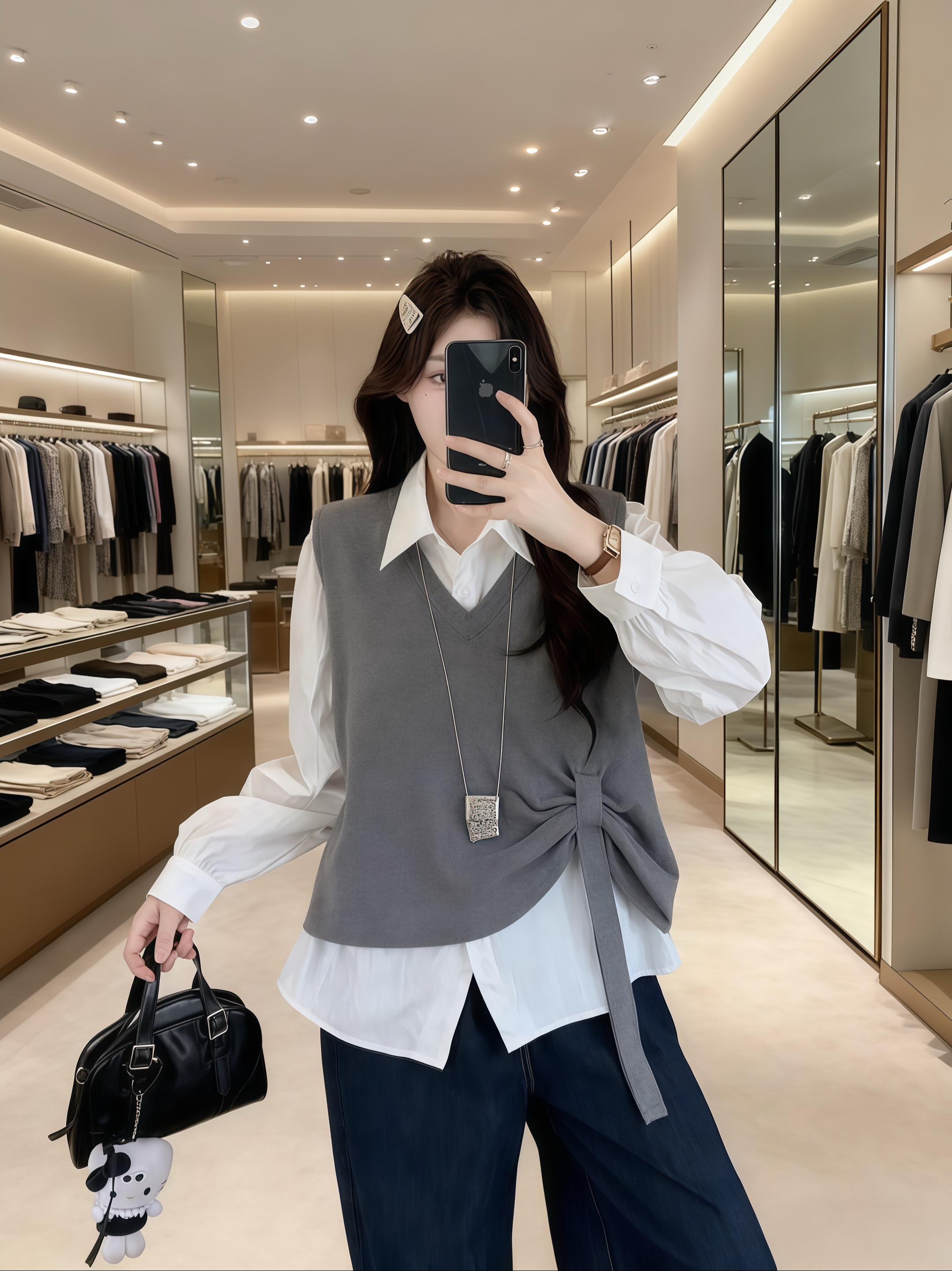 #两件套女装 #秋天变时髦就从韩系穿搭开始 #秋季清冷感白月光穿搭#早秋秀场抄作业告别路人感 #小个子初秋显瘦穿搭