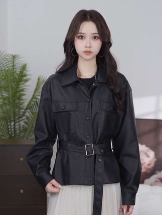 皮衣外套女款爆款女装网红款女士皮衣外套 #懒人必备 #高级感穿搭 #每日推荐 #西服穿搭 #穿出高级感