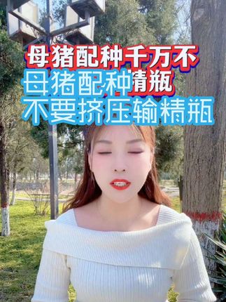 母猪配种,不要挤压输精瓶#畜牧养殖 #养殖场 #输精瓶 #养殖人 #养猪技术