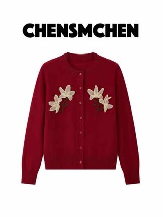 CHENSMCHEN100绵羊毛圆领复古长袖针织衫女时尚百搭开衫CSZ7641YW#品质女装#绵羊毛针织衫#时尚百搭#谁穿谁好看#穿出自己的风格