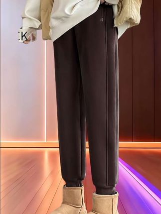 #新款加绒加厚卫裤#冬天不怕冷了,有了这条裤子#显瘦保暖穿搭 #谁穿谁好看