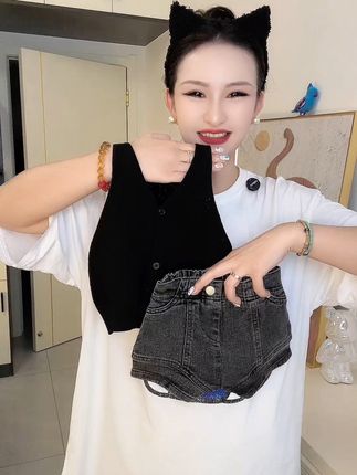 这个价格到手的可是两件套啊!软糯亲肤的套装!一整个上 身超时尚!#高品质童装#萌娃穿搭 #面料柔软舒适 #潮童穿搭 #夏季新款