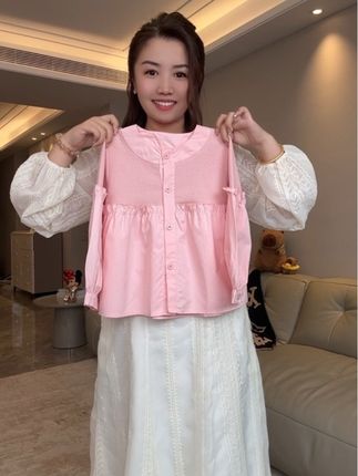 #生女儿就要这样穿 #甜美穿搭 #女童娃娃衫 #女童衬衣 #韩里韩气