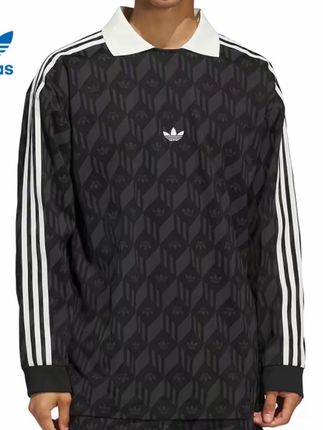 Adidas阿迪达斯三叶草情侣款运动宽松POLO领套头衫长袖T恤JD5196#创作灵感