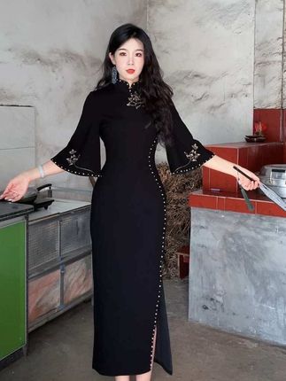 还得是老祖宗的审美,无论是单穿或者是冬天做内搭都超绝#旗袍裙 #气质女人 #连衣裙 #旗袍 #改良旗袍