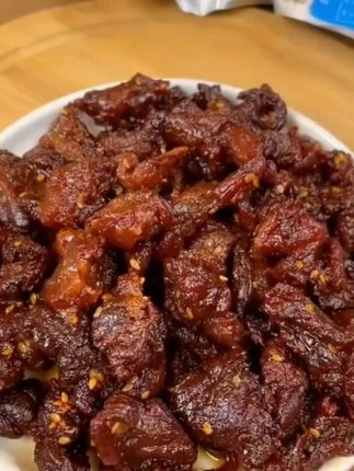 草原风味筋道十足,舌尖飙车超上头#牛肉筋#美食推荐
